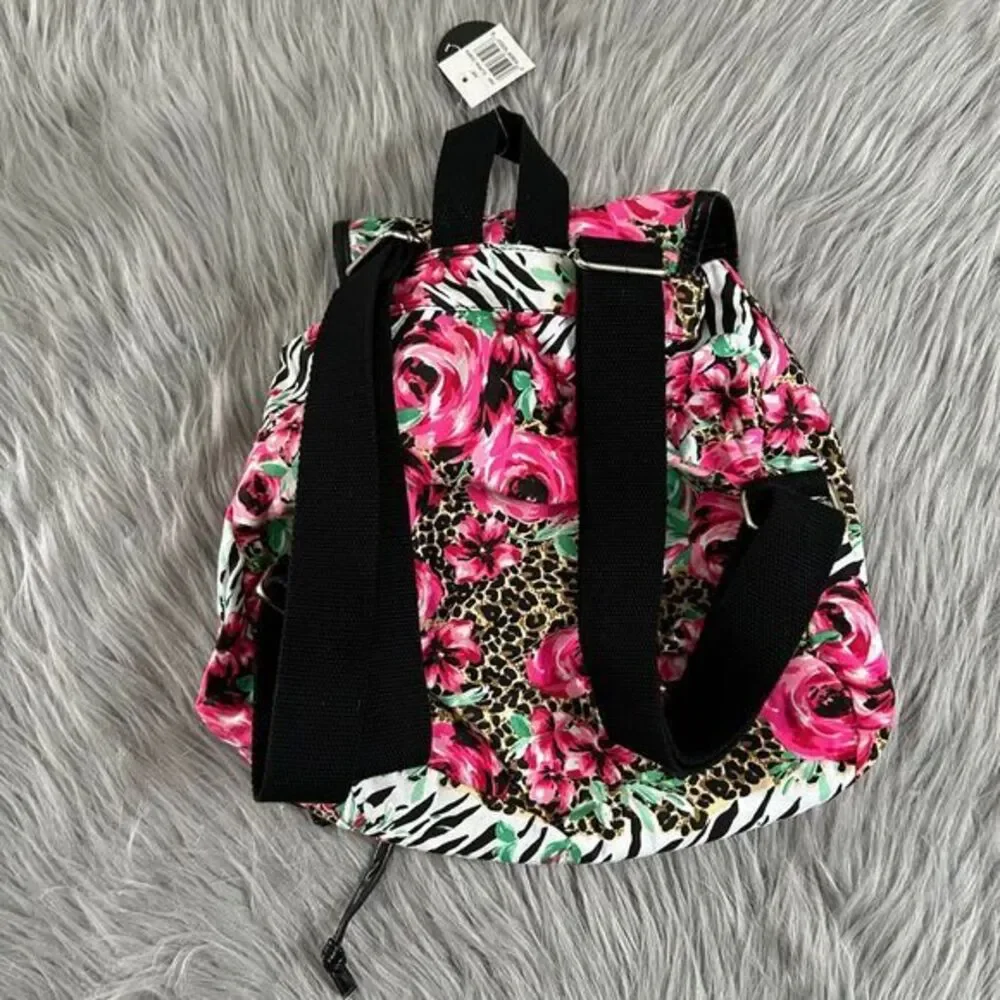 Lulu Floral Animal Print Bag Womens Backpack Lightweight Adjustable‎
